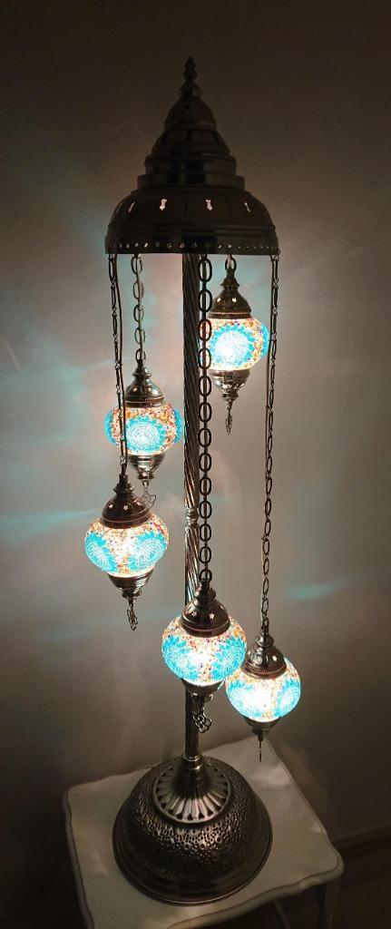 Oosterse Arabische Turkse Marokkaanse vloerlamp set 4/5/7, Huis en Inrichting, Lampen | Vloerlampen, Nieuw, 100 tot 150 cm, Glas