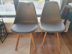 4 grijze stoelen, Huis en Inrichting, Stoelen, Ophalen, Zo goed als nieuw, Vier
