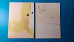2 kaarten poes kat. CARLA RAADSVELD . zeefdrukken 1984, Verzamelen, Ansichtkaarten | Dieren, Ophalen of Verzenden, 1980 tot heden