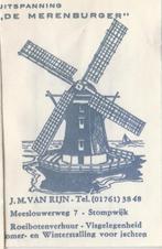 molen De Merenburger Meeslouwerweg Stompwijk - J van Rijn, Ophalen of Verzenden