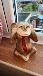 Aap spaarpot vintage, Ophalen of Verzenden, Zo goed als nieuw, Steen, Aardewerk of Keramiek, Dier