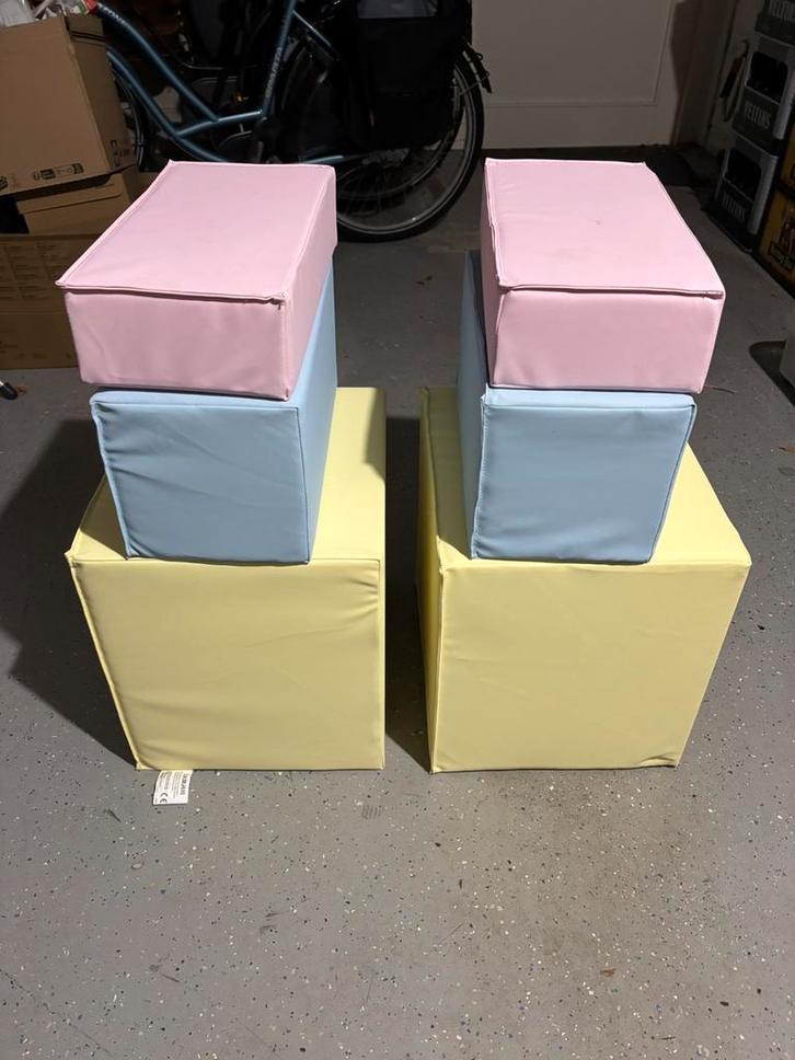 Playland foam speelblokken (2 sets van 3), Kinderen en Baby's, Speelgoed | Overig, Gebruikt, Jongen of Meisje, Ophalen