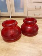 Ikea stockholm,  2 stuks, Huis en Inrichting, Ophalen, Minder dan 50 cm, Rood, Glas