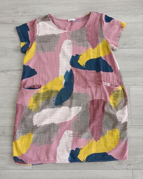 Heerlijk luchtige Made in Italy jurk maat 46, Kleding | Dames, Jurken, Gedragen, Maat 46/48 (XL) of groter, Roze, Ophalen of Verzenden