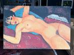 Modigliani - Liggend Naakt - Reproductie op Linnen, Ophalen