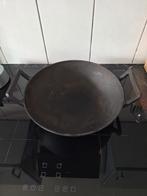 Gietijzeren Wokpan 31.5cm, Huis en Inrichting, Gebruikt, Gietijzer, Ophalen of Verzenden, Keramische plaat