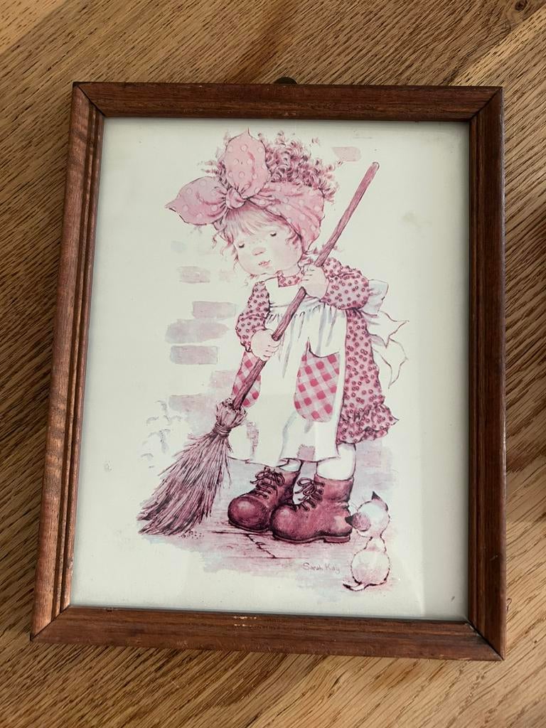 Schilderij Sarah Kay, Ophalen of Verzenden, Schilderij, Minder dan 50 cm