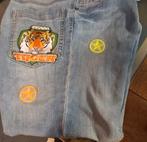 Denim Tas met Tijger Patch, Sieraden, Tassen en Uiterlijk, Tassen | Damestassen, Ophalen, Gebruikt, Blauw, Handtas