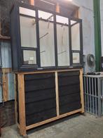 Aluminium antraciet volière met onderkast, Dieren en Toebehoren, Ophalen, ., Aluminium, Zo goed als nieuw