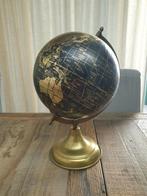 Wereldbol zwart/goud, Huis en Inrichting, Woonaccessoires | Wereldbollen, Ophalen of Verzenden, Gebruikt