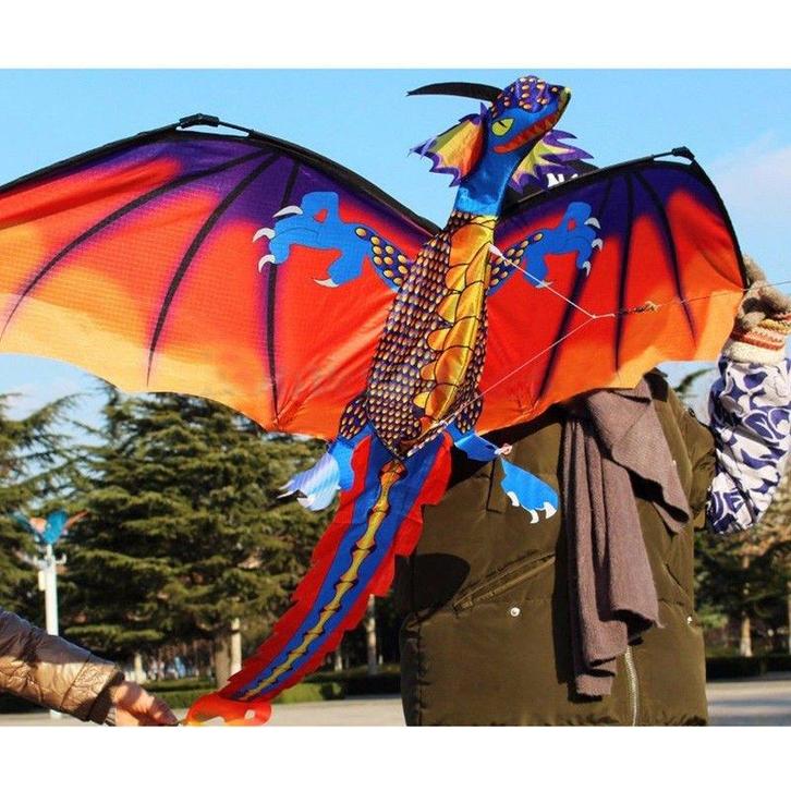 Draken vlieger kite 3d dragon grote 1 lijn lijns eenlijns, Sport en Fitness, Vliegeren, Nieuw, Vlieger, Eenlijns, Verzenden