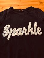 Stoere donkerblauwe Be a Diva shirtje met zilveren paillette, Meisje, Ophalen of Verzenden, Zo goed als nieuw, Shirt of Longsleeve