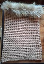 Mooie beige col sjaal tube met bontkraag Gustav ZGAN, Gustav, Verzenden, Zo goed als nieuw, Sjaal