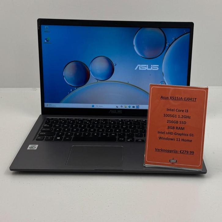 Asus X515JA-EJ034T Laptop | Intel Core i3 1005G1 1.2GHz 256G, Computers en Software, Windows Laptops, Zo goed als nieuw, 15 inch