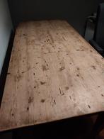 Mooie geleefde oude houten vloerplanken tafel mooi, Ophalen, Rechthoekig, 50 tot 100 cm