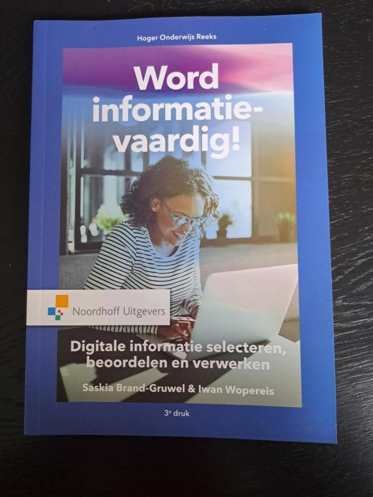 Word informatievaardig! ISBN 978900189985-1, Boeken, Studieboeken en Cursussen, Zo goed als nieuw, HBO, Beta, Ophalen of Verzenden
