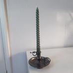 Antieke tinnen kaars houder diameter onder kant 13 c, Ophalen of Verzenden