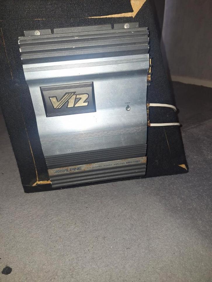 Alpine V12 Versterker & Infinity Subwoofer, Auto diversen, Autospeakers, Gebruikt, Ophalen