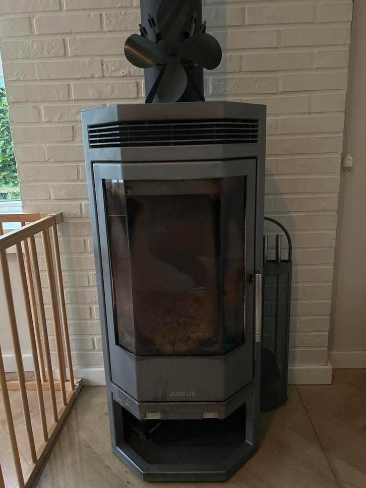 Justus Houtkachel - Vrijstaand, Huis en Inrichting, Kachels, Gebruikt, Vrijstaand, Houtkachel, Hout, Ophalen