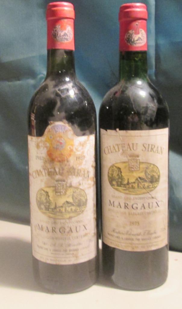 2x Chateau Siran - Grand cru exceptionnel - 1975 / 1981, Verzamelen, Wijnen, Zo goed als nieuw, Rode wijn, Frankrijk, Vol, Ophalen of Verzenden