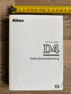 Gebruikhandleiding Nikon D4, Ophalen of Verzenden, Zo goed als nieuw