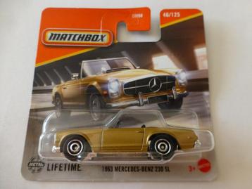 Matchbox Mercedes 230 SL Pagode (cabrio) 1963 goud beschikbaar voor biedingen