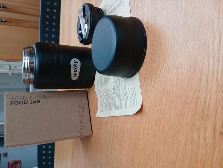Food jar mat zwart aluminium 450 ml., Huis en Inrichting, Keuken | Servies, Nieuw, Overige typen, Overige stijlen, Overige materialen