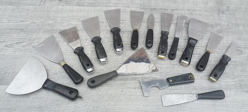 15 plamuurmessen / afsteekmessen / stopmessen / spatels..., Doe-het-zelf en Verbouw, Schildersmaterialen, Gebruikt, Overige typen