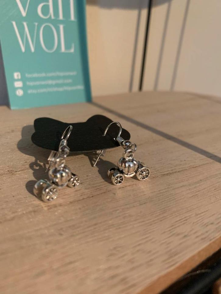 Pompoenen, Sieraden, Tassen en Uiterlijk, Oorbellen, Nieuw, Hangers, Overige materialen, Zilver, Ophalen of Verzenden