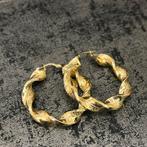 14k gouden wokkels oorbellen nieuw