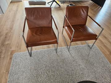 cognac leren stoelen beschikbaar voor biedingen