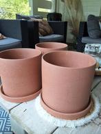 3 grote terra kleurige plant/overpotten !, Tuin en Terras, Bloempotten, Ophalen, Rond, Binnen, Zo goed als nieuw