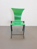 Vintage kff karl-friedrich stoel postmodern sculptural hout, Metaal, Gebruikt, Ophalen of Verzenden, Eén