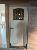 Twee Stijlvolle Glas in Lood Deuren, Doe-het-zelf en Verbouw, Deuren en Horren, Ophalen, Gebruikt, 80 tot 100 cm, Binnendeur