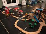 Grote houten treinbaanset, Ophalen of Verzenden, Zo goed als nieuw, Overige typen