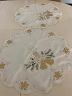 Kerst damast tafellakens 3x rond en 2x ovaal, Huis en Inrichting, Ophalen of Verzenden, Zo goed als nieuw, Rechthoek, Binnen