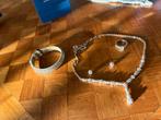 Halsketting ( 4-delig set)!!!, Sieraden, Tassen en Uiterlijk, Kettingen, Ophalen of Verzenden, Zo goed als nieuw, Zilver, Overige materialen