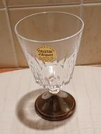 Cristal d'Arques glas op zilveren voet, Antiek en Kunst, Antiek | Glas en Kristal, Ophalen of Verzenden