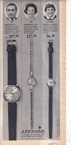 Retro reclame 1969 Junghans heren & dames horloges, Verzamelen, Overige typen, Ophalen of Verzenden