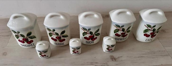 Porseleinen Voorraadbussen Set - 8 stuks, Antiek en Kunst, Antiek | Keukenbenodigdheden, Ophalen