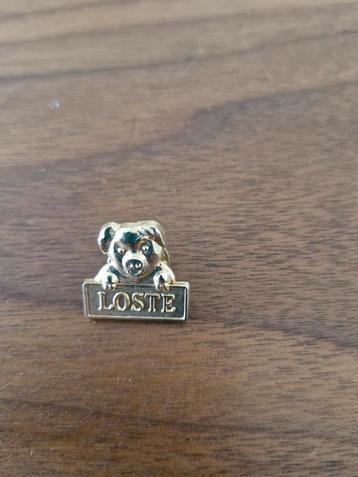 459 Pin Vintage Goudkleurig Hond Broche 'LOSTE' beschikbaar voor biedingen
