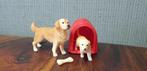 Schleich Hond met puppy en hondenhok, Verzamelen, Speelgoed, Ophalen of Verzenden, Zo goed als nieuw