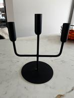 Zwarte kandelaar, Huis en Inrichting, Woonaccessoires | Kandelaars en Kaarsen, Ophalen, Zwart, Zo goed als nieuw, Metaal