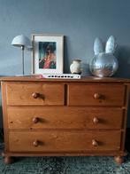 Massief eiken houten vintage ladekast jaren 40, Huis en Inrichting, Kasten | Ladekasten, Gebruikt, 100 tot 150 cm, Eikenhout, Ophalen of Verzenden