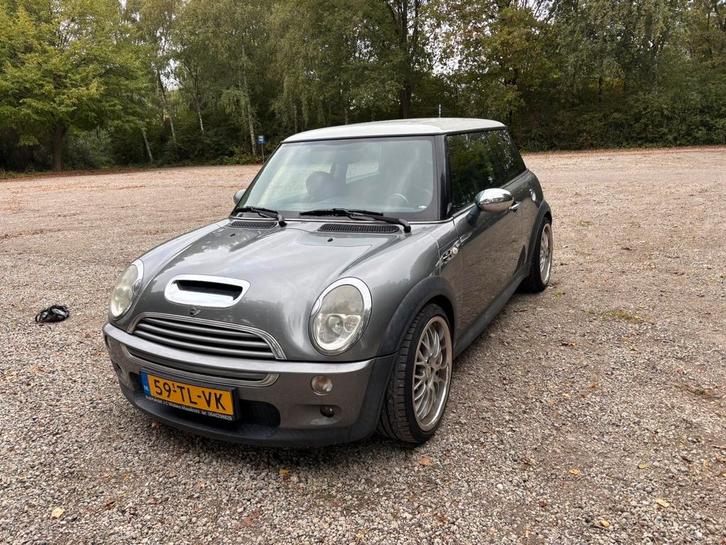 Mini Cooper S 2003 grijs, Auto's, Mini, Particulier, Cooper S, Benzine, Hatchback, Handgeschakeld, Zilver of Grijs, Leder en Stof