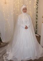 Modest bruidsjurk hijab hoofddoek TE KOOP, Ophalen, Zo goed als nieuw, Wit, Trouwjurk