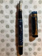 Parker Vulpen - Blauw Gemarmerd - 18k, Verzamelen, Pennenverzamelingen, Ophalen, Zo goed als nieuw, Vulpen, Parker
