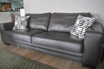 Bank, 4 zits, leer, Montel, zeer nette staat beschikbaar voor biedingen