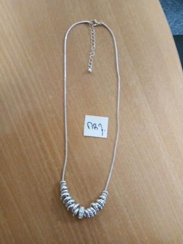 Zilverkleurige Ketting 46 cm  beschikbaar voor biedingen