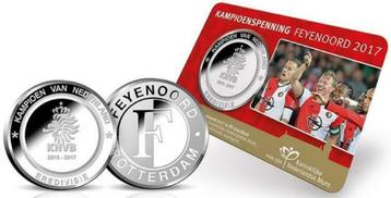 Coincard penning Feyenoord Kampioen 2017 BU € 21,25 beschikbaar voor biedingen